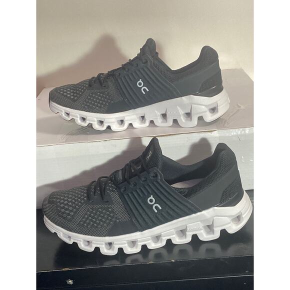 ON CLOUDSWIFT BLACK/ROCK WOMEN’S RUNNING SHOES, Size W8, 41 99581 - Picture 3 of 9